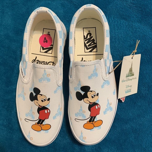Vans Shoes - 2022 DISNEY PARKS 50TH ANNIVERSARY MICKEY VANS SLIP-ON SHOES Womens 5.5 Men’s 4